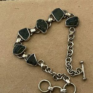 Moldavite raw bracelet